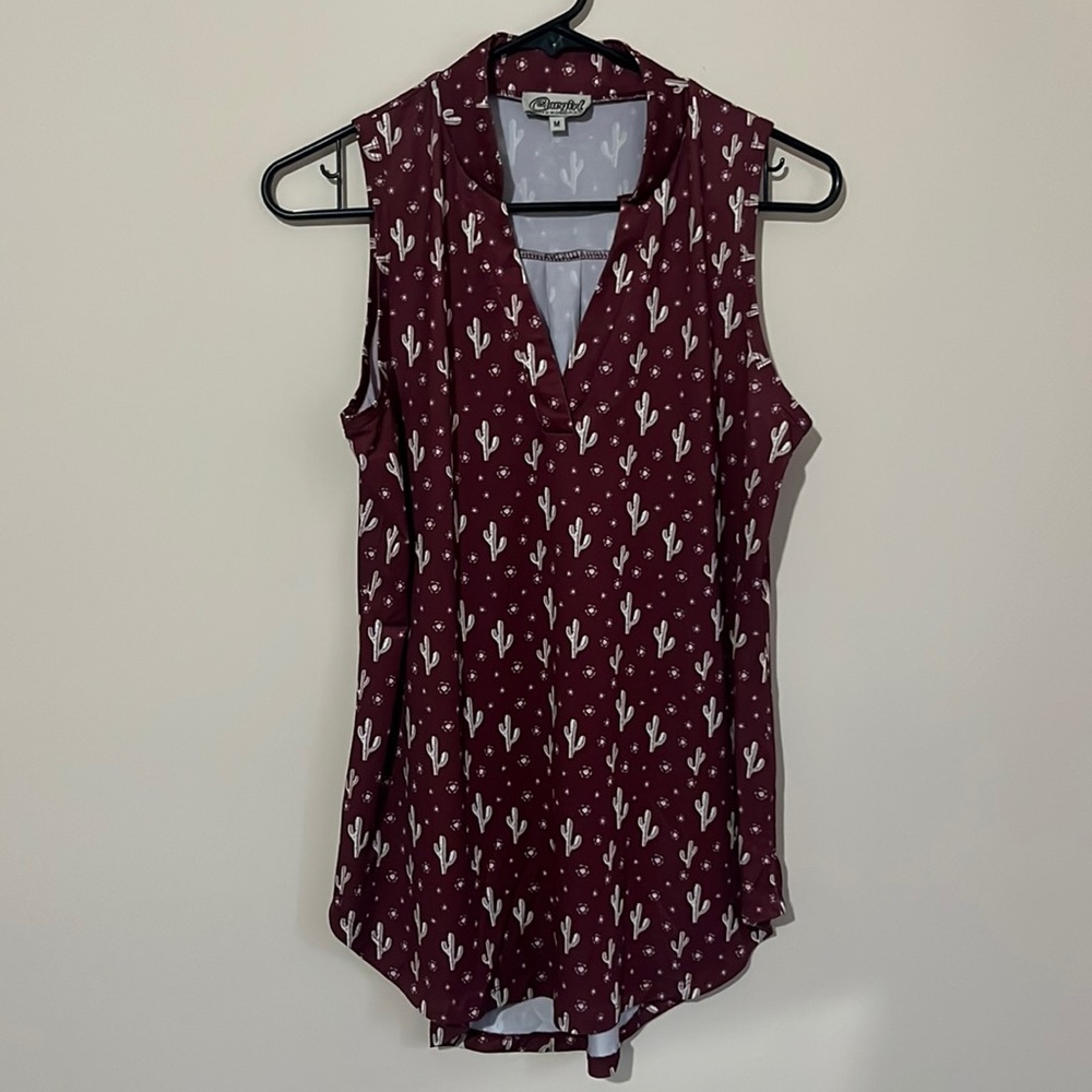 Cowgirl cactus tank top